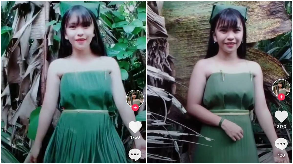 Wow, Wanita Ini Buat Baju dari Daun Pisang, Netizen Suruh ke Jepang