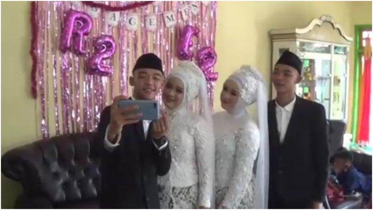Berita viral terbaru dan berita trending terbaru: Dua pasang suami istri yang kembar tinggal satu rumah, sempat pasangan tertukar.
