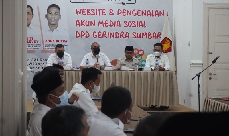 Gerindra Sumbar Launching Website dan Akun Medsos, Rangkul Kalangan Milenial