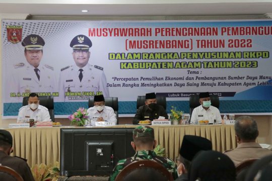 Musrenbang Kabupaten Agam 2022 Resmi Dibuka 