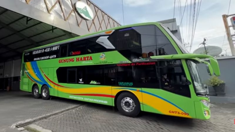 Mewahnya Bus Tingkat PO Gunung Harta Terbaru: Bak Hotel Kapsul, Pakai ...