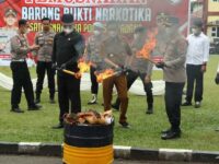 Polresta Padang Musnahkan Lebih 18 Kilogram Ganja dan 174 Gram Sabu