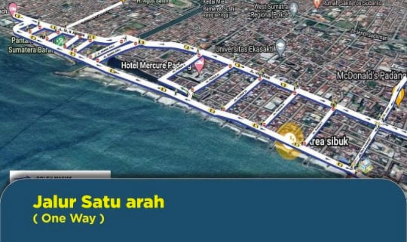 Rekayasa Lalu Lintas One Way Di Pantai Padang Saat Pergantian Tahun