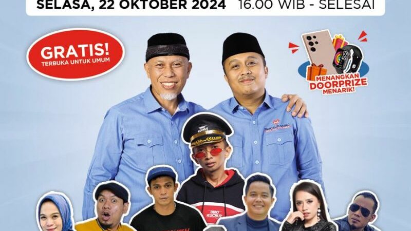 Besok, Giliran Warga Padang Pariaman Dihibur Konser Sumbar 1 Gercep Mahyeldi-Vasko